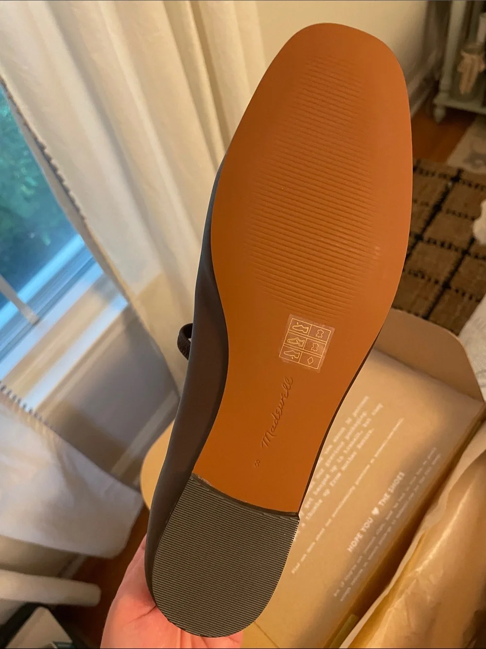 Madewell Dark Brown Leather Mary Jane Flats